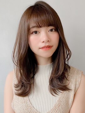 リヤン 表参道(lyann) ベビーバングボブルフナチュラルカールビターショコラベージュ