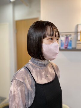 アンドチル 渋谷(AND CHILL) コンパクトボブ/ミニボブ/小顔ヘア/グレージュ【AND CHILL渋谷】