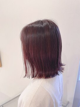 アプシー 三田駅前店(Apsee) ベリーピンク/切りっぱなしボブ