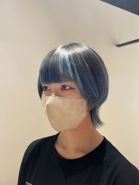 ゴウトゥデイ 渋谷MODI店(GO TODAY) ペールブルーインナーカラー