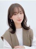 2wayバング韓国前髪シースルーセミロングヨシンモリ大人美人
