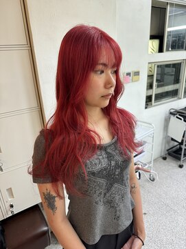 ヘアー アレス(hair ales) レッドヘア、ダブルカラー、ケアブリーチ、赤髪