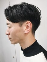 センターパートカルマパーマワンカールパーマ韓国ヘアガイルヘア