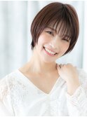 ツヤ髪大人美人メンズライク前下がりショートc天王台30代40代