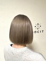 ヘアーアンドスパソシット(HAIR&SPA SOCIT)&nbsp;BOB×ミルクティーベージュ