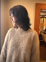 フランジェッタヘアー(Frangetta hair)&nbsp;ミディアムレイヤーパーマ♪担当川合