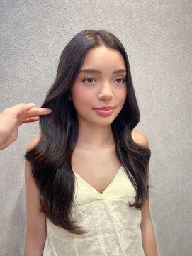 ロンド フィーユ(Lond fille) オリーブグレー髪質改善/黒髪/小顔/くすみベージュ/銀座 ■