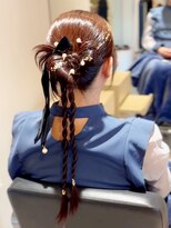 フォーエス(4S)&nbsp;リボンカチモリヘア　～結婚式お呼ばれヘアアレンジ～