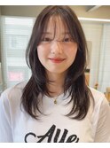 ヘルシー韓国レイヤー　似合わせ顔周りカット