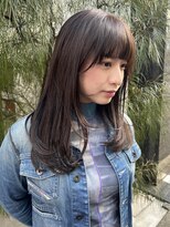 ノラ ギンザ(NORA GINZA) ミディアムレイヤー顔周りレイヤーレイヤーカット透明感カラー