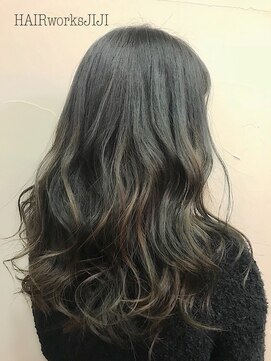 ヘアーワークス ジジ(HAIR works JIJI) マットアッシュ×ハイライト