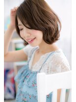 ミック ヘアアンドビューティー 大山店(miq  Hair&Beauty)&nbsp;外ハネ・斜めバングでラブ可愛ショート★a