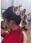 ポニーテールヘアセット