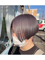 ヘアーリビングリコ 新潟笹口店(hair living Liko) lavender gray×mash short