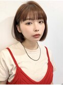 韓国ヘア/ボブ/ミニボブ/切りっぱなし/暖色カラー