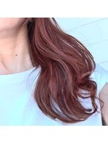 ヘアーサロン プアメリア(Puamelia)&nbsp;個性的暖色系ラベンダーピンクブラウン ウェーブロング