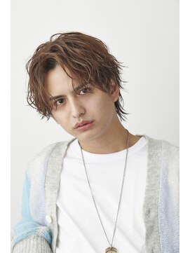 オーシャントーキョー 渋谷神南(OCEAN TOKYO) 韓国ヘアカルマパーマカルマバングセンターパート黒髪ウルフ