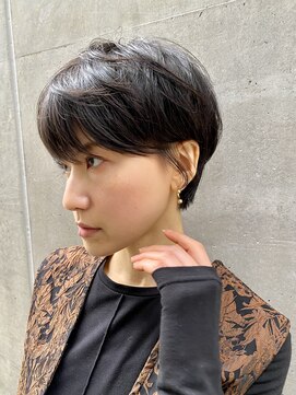 ハルキ ミナト ジャパン オオサカ(HARUKI MINATO japan OSAKA) 40代50代小顔似合わせカットくびレイヤーエモージュ大人可愛い