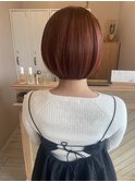 オレンジベージュ* #ボブ#ミニボブ#オレンジベージュ