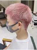 【DAYS原宿刈り上げメンズカットブリーチWカラーホワイトピンク