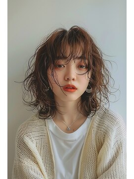 ラナ 新宿(lana) こなれミディアム/パーマ/レイヤーカット【lana hair 新宿】