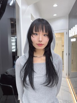 ラピス 渋谷本店(Lapis) エクステで作るロングウルフ