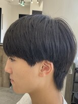 フイ 新宿3丁目(Hui)&nbsp;フェザーパーマ/グレーブルーカラー/刈り上げショートパンク