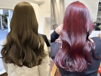 ラレイ ハラジュク(Lalei harajuku)の写真/【カット+ブリーチなしダブルカラー+TR¥15950】最小限のダメージでなりたい色に♪バイトやお仕事も大丈夫！