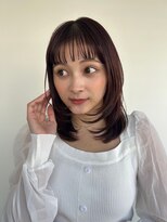 モッズヘア 上尾西口店(mod's hair) 透け感ぱっつんバングシャギーカットミディp2上尾20代30代40代