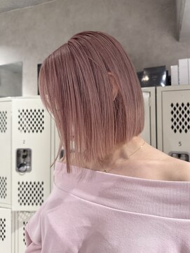 ハイプ(HYPE) ブリーチ＆ダブルカラー/ハイトーンボブ/ホワイトピンクベージュ