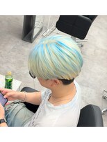メンズサロンコンマ(men's salon ,)&nbsp;ホワイトベージュ×水色