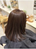 ナチュラルレイヤー × 艶ブラウン