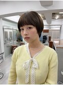 似合わせマッシュショート/似合わせバングヘア/ベージュカラー