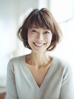 シャルマン 銀座(Charumante) 50代大人美人×白髪染めブリーチなしカラー小顔ショートカット