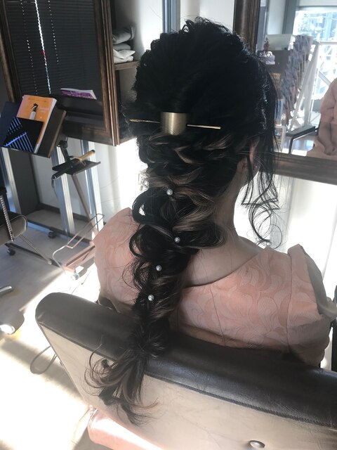 ラプンツェル風ヘアアレンジ