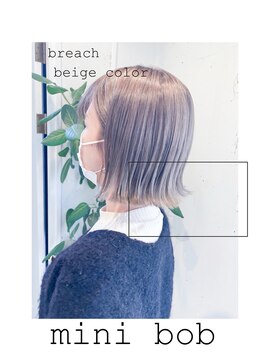 ヴィータ シロカネ サルト(vi-ta sirokane.salto) お客様hair**ミニボブ×ミルクティーベージュ