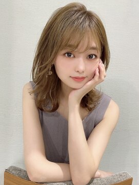 シルクレイ 吉祥寺店(Silk-lei) 大人かわいいフェザーバングセミディ外ハネボブ30代吉祥寺