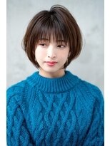 ケアリー 武蔵小杉(Carelly)&nbsp;ボブカーキグレージュ大人かわいいフェザーバングマッシュくびれ