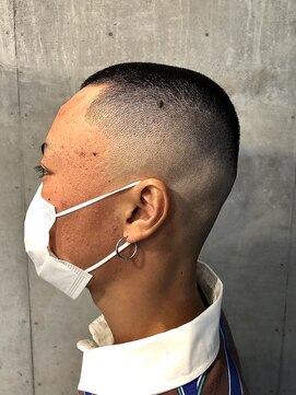 グッドプレイスアンドシング(Good Place&thing) メンズ刈り上げ短髪ボウズフェードスキンフェードバズカット