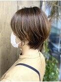 似合わせカット×ショートヘア×アッシュベージュ