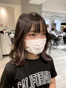ヘアー ミッション 心斎橋店(hair Mission) ペールピンクのインナーカラーデビュー