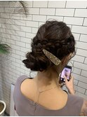 編み込みヘアーセット