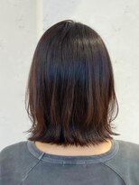 大人かわいいワンレンくびれレイヤーボブ