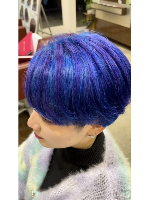 Blue×purple  メッシュ