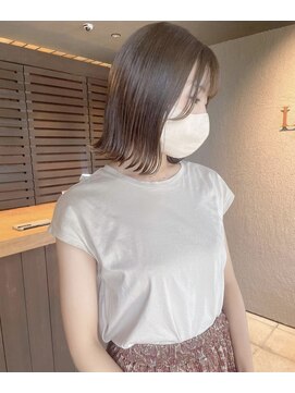 プアメリア 名古屋(Puamelia) 透明感カラー×縮毛矯正☆ボブ