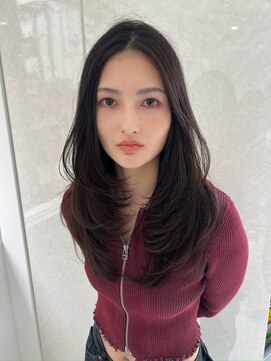 アンダーバーホワイトモデ 河内長野(_WHITE mode) ハイライトカラーミルクティーベージュレイヤーカット