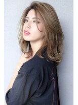 ブラン 広島本通(Blanc)&nbsp;【Blanc】細めハイライト＿ベージュカラー＿レイヤーカット