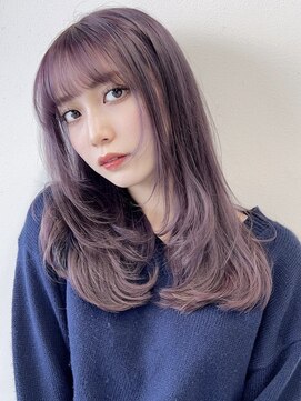 ミミバイカシュカシュ(mimi by cache cache) ワイドバングフルバングシースルーぱっつん前髪おくれ毛