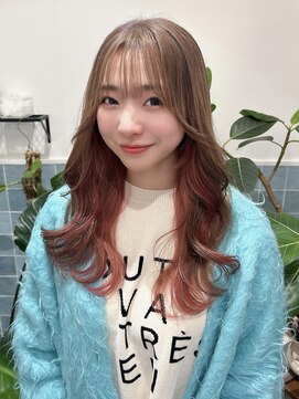 サーカス 町田(circus) ベージュ×ピンクインナーカラー♪