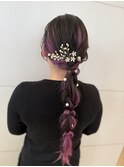 結婚式ヘアメイク♪ロングヘアの網下ろしスタイルが可愛い^_^